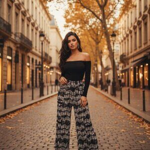 TIE DYE WIDE LEG PANTS